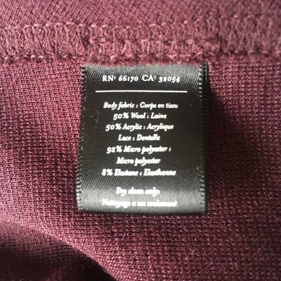 Anthropologie Deletta Lace Burgundy Dress - Picture 8 of 8